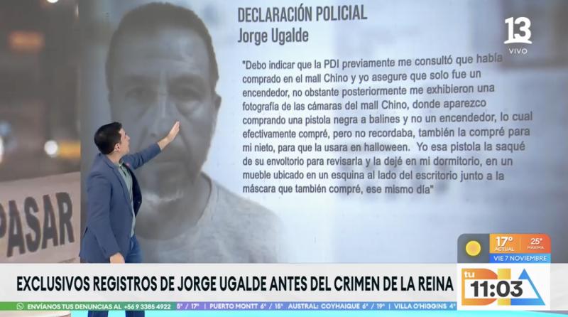 Archivo Tu Día: Jorge Ugalde, presunto autor material del crimen en La Reina.
