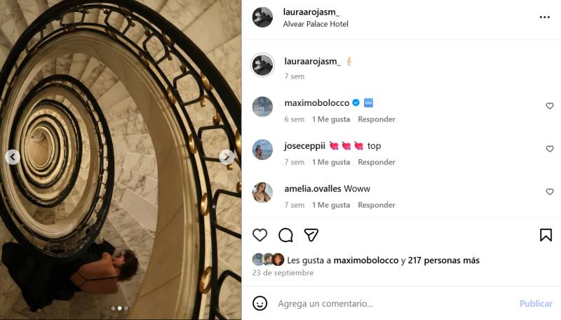 Máximo Bolocco le da like a fotos de modelo | Instagram