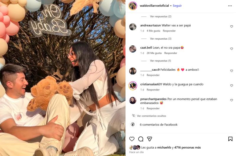 Waldo Villarroel, exchico reality desata confusión con foto en Gender Reveal - Instagram