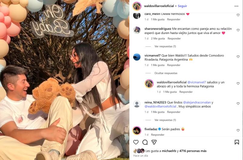 Waldo Villarroel, exchico reality desata confusión con foto en Gender Reveal - Instagram