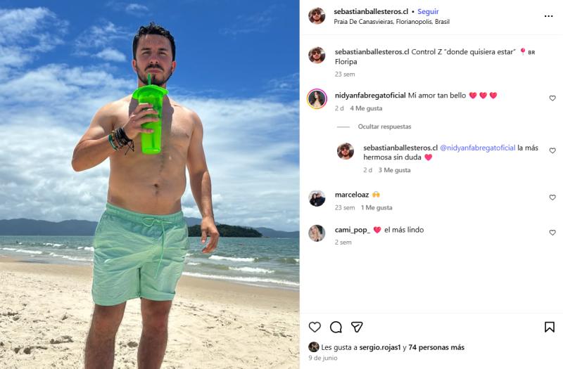 Los románticos mensajes que Nidyan Fabregat deja a su galán - Instagram