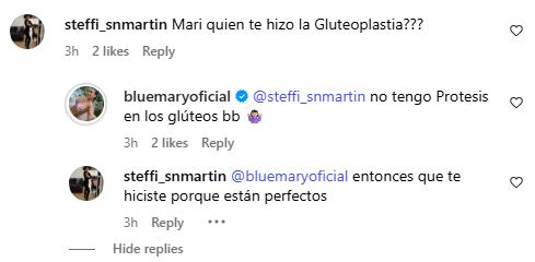 Blue Mary responde comentarios | Instagram