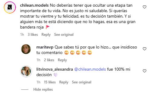Novia de Alexis Sánchez respondiendo comentarios | Instagram