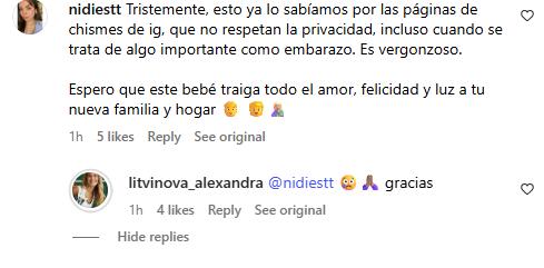 Novia de Alexis Sánchez respondiendo comentarios | Instagram