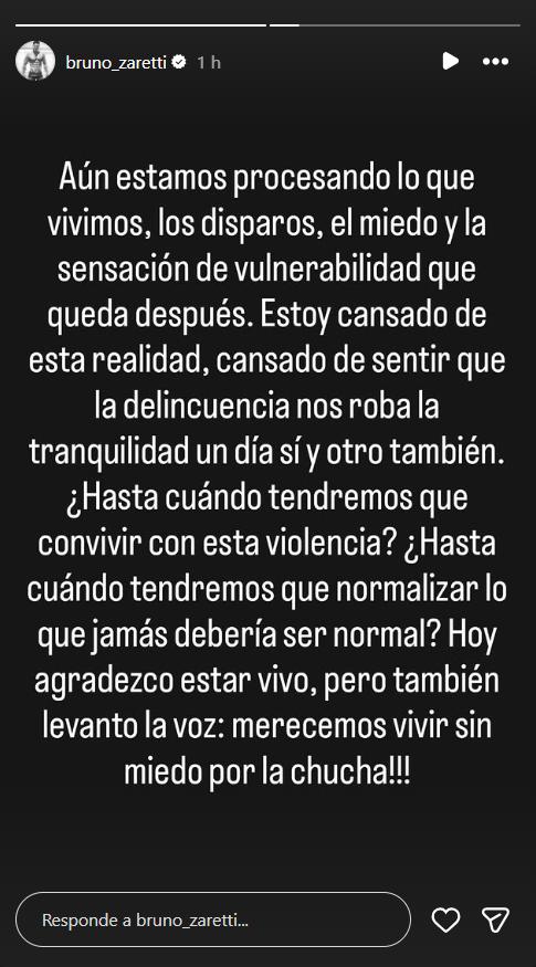El comunicado de Bruno Zaretti tras intento de encerrona - Instagram