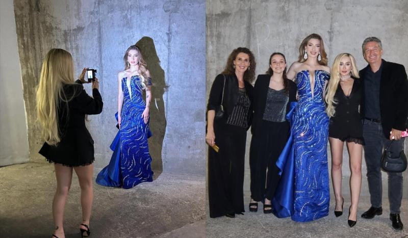 Fran Maira y su hermana en la final de Miss Mundo Chile