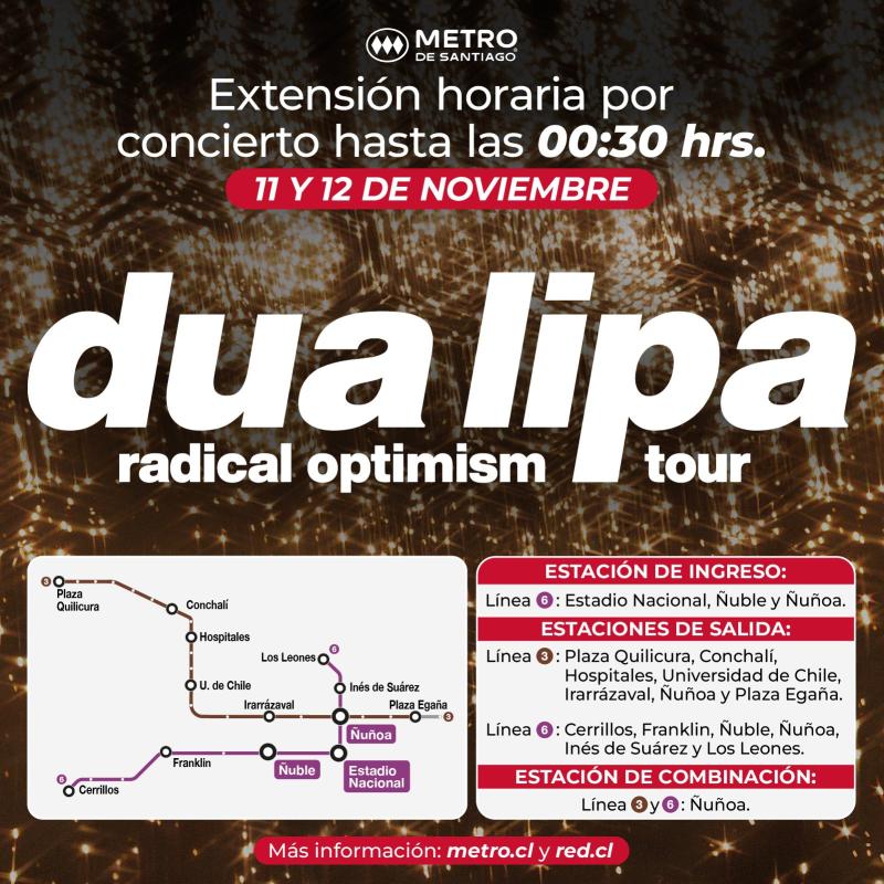 Dua Lipa - Metro de Santiago