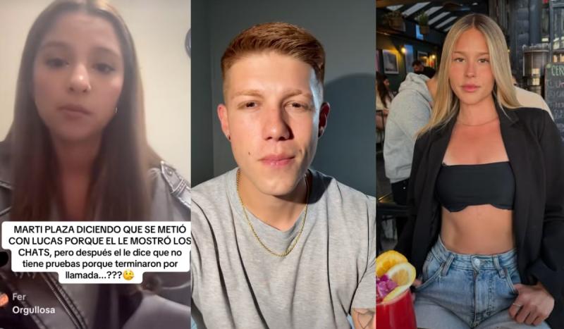 Martina, Lucas Maulen e influencer Antonia Jesus | Captura TikTok e Instagram