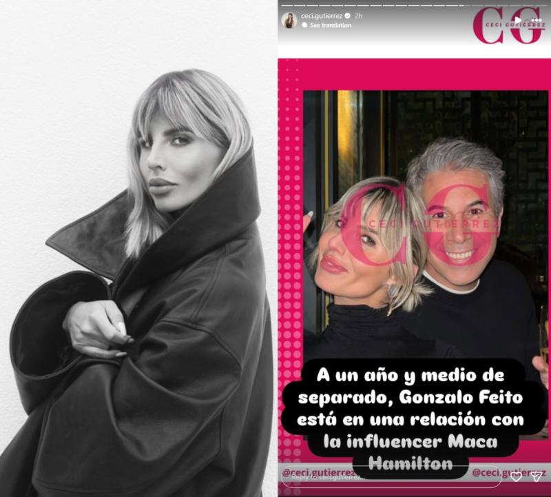 Maca Hamilton y el periodista Gonzalo Feito | Instagram
