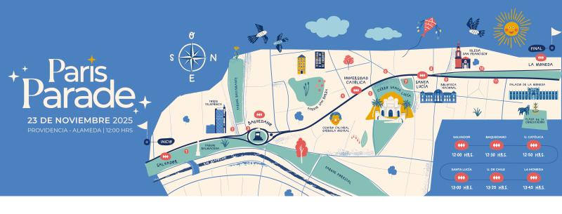 Mapa Paris Parade 2025