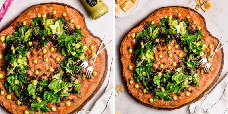 Carpaccio de salmón hecho por Lorena Salinas. Créditos: Craving Journals.