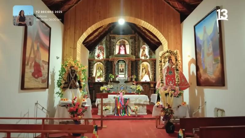 Iglesia de Huasquiña, Tarapacá. Créditos: Canal 13