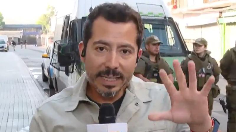 Rodrigo Pérez de "Tu Día" en Barrio Meiggs