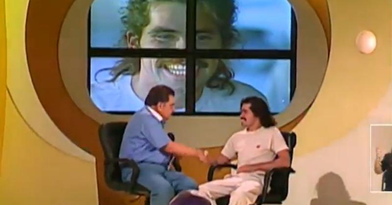Sebastián Demangel y Don Francisco en la Teletón 2004