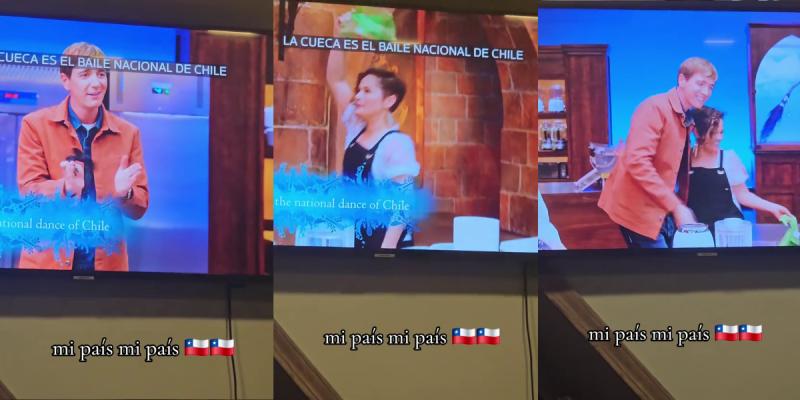 Actor de Harry Potter, Oliver Phelps, baila cueca con chef chilena. Créditos: @kari_valencia en TikTok.