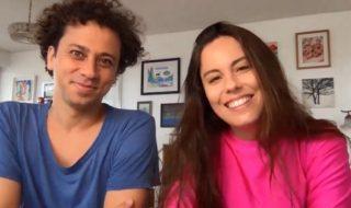 Constanza Santa María y su esposo