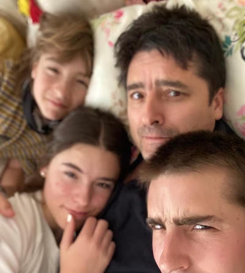 Jorge Zabaleta y sus hijos