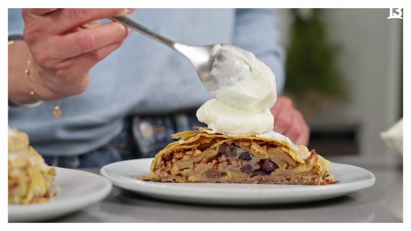 Strudel de manzana con té chai. Créditos: 13C