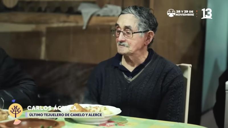 El último tejuelero de Chiloé en "Lugares que hablan". Créditos: Canal 13
