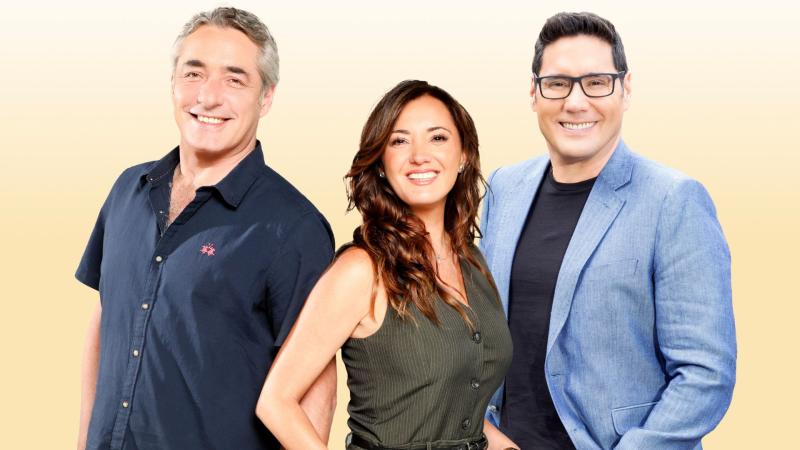 Los animadores de la fiesta de Año Nuevo en la Torre Entel