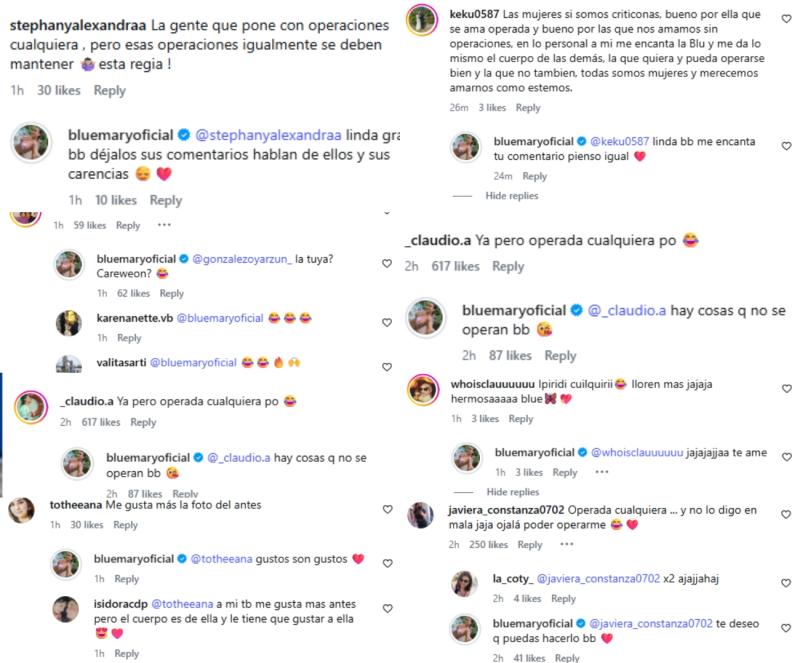 Blue Mary responde a comentarios | Instagram