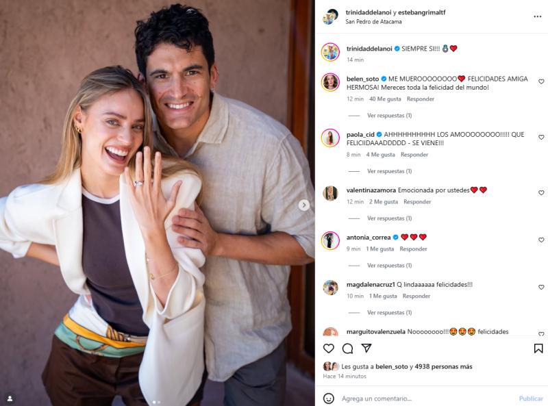 Trinidad de la Noi y Esteban Grimalt | Instagram