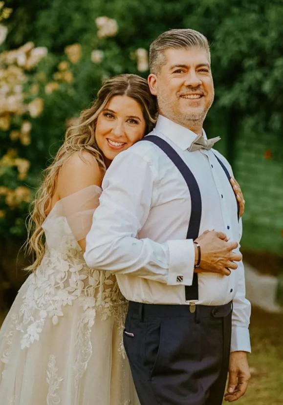 El meteorólogo Eduardo Sáez y Angelina Abarca | Instagram