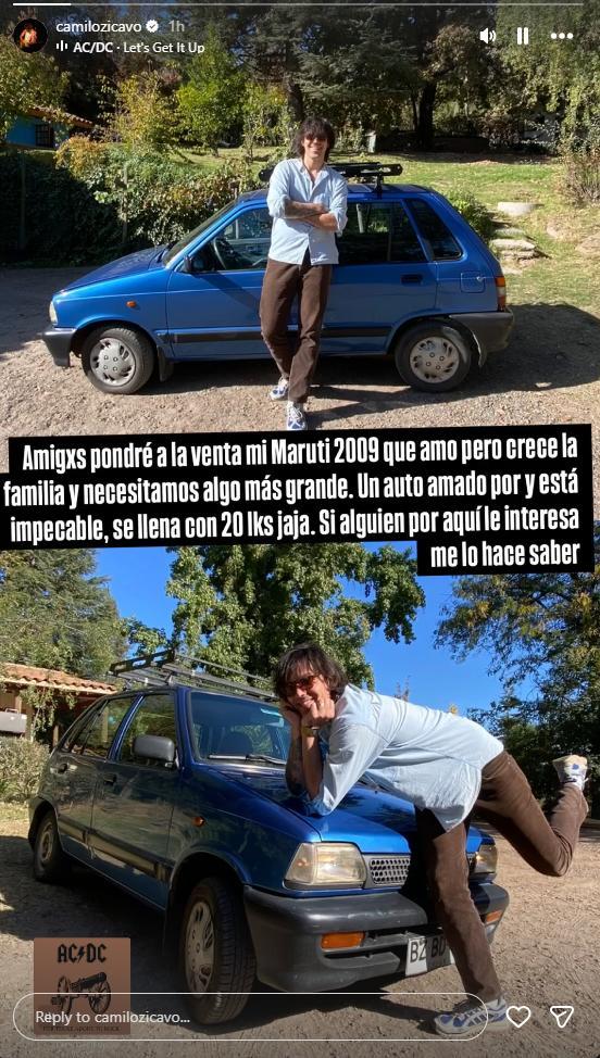 Camilo Zicavo vende su auto | Instagram