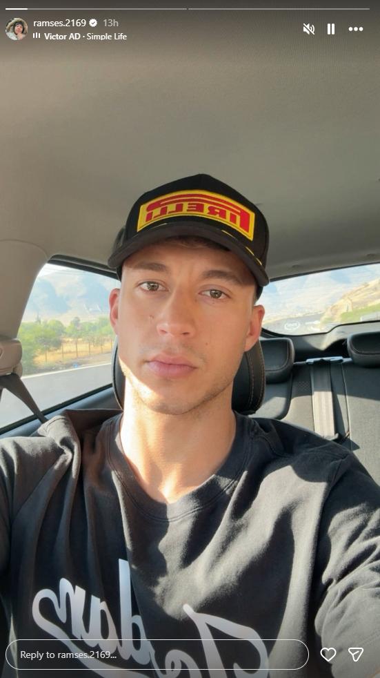 Lucas Lama, pareja de Coté López en sus historias de Instagram