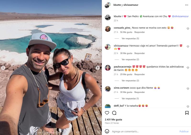 Karim Butte presentó a su nueva pareja en redes sociales - Captura