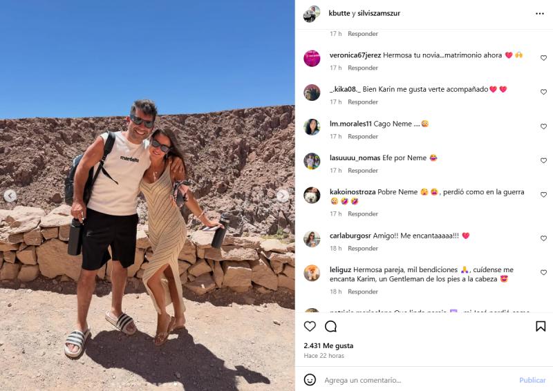 Karim Butte presentó a su nueva pareja en redes sociales - Captura