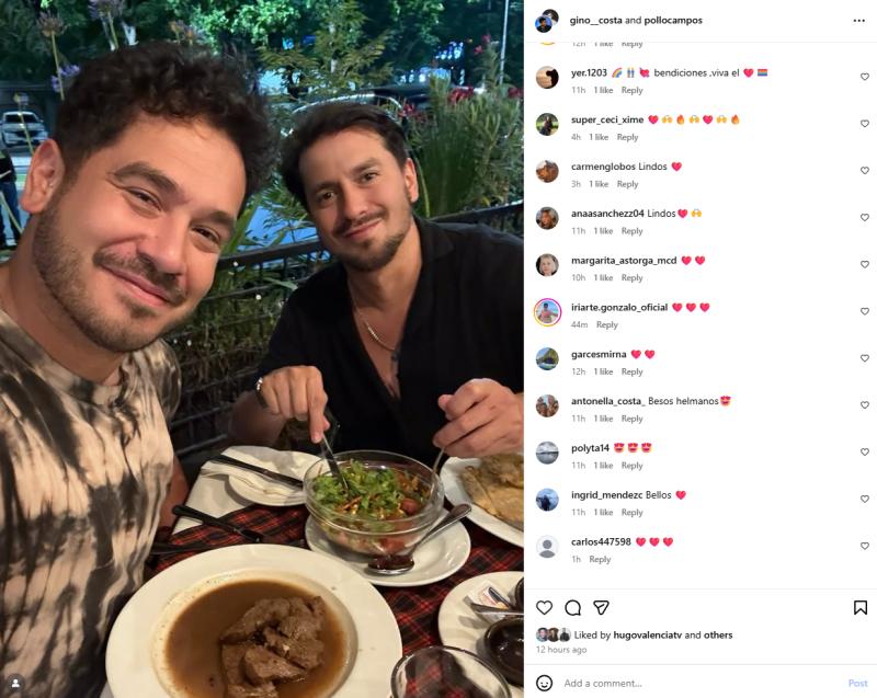 Gino Costa y su pareja | Instagram