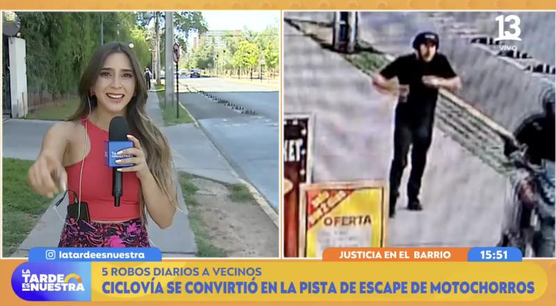 Así operan los motochorros en Ñuñoa.