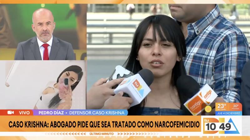 Hermana de Krishna Aguilera llega a Fiscalía a pedir protección.