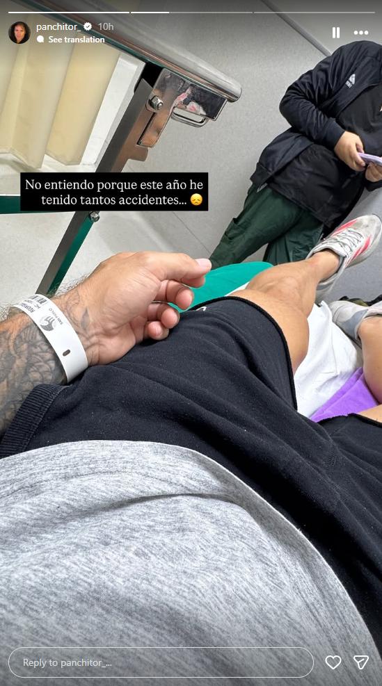 Pancho Rodríguez en urgencias | Instagram
