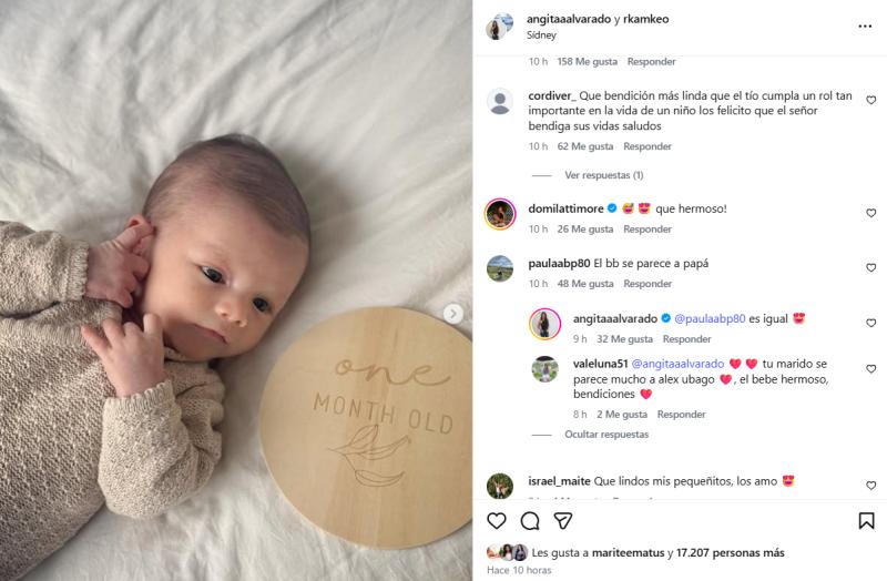 Hijo de Angie Alvarado cumplió 1 mes - Instagram