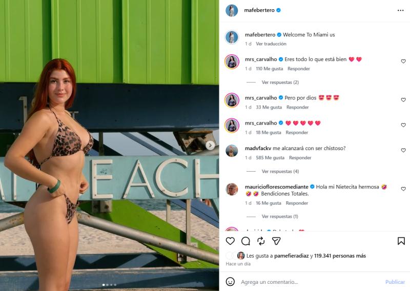 Mafe Bertero deslumbra a sus seguidores desde Miami - Instagram
