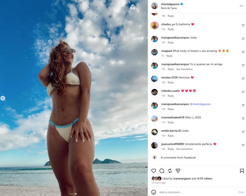 Chantal Gayoso y comentarios por Miss Chile | Instagram