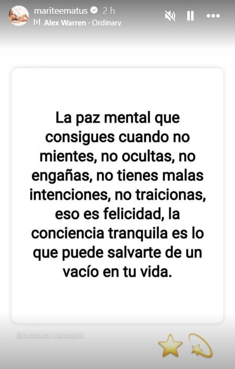 Historia de Marité Matus | Instagram