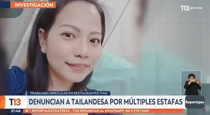 Sirín, chef tailandesa que debe más de 100 millones de pesos.