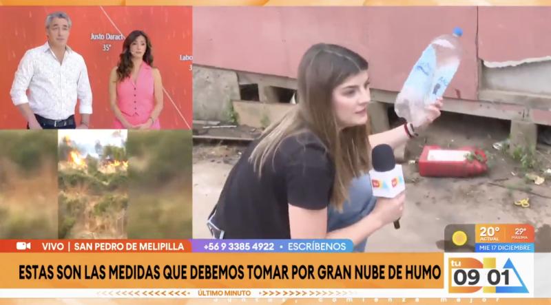 Periodista de Tu Día tiene lindo gesto con perrito en Melipilla.