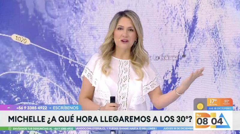 Michelle Adam anuncia cómo estará el tiempo en Navidad.