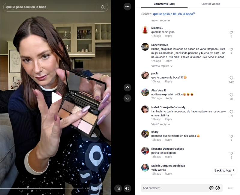 Comentarios en video de Kel Calderón | TikTok