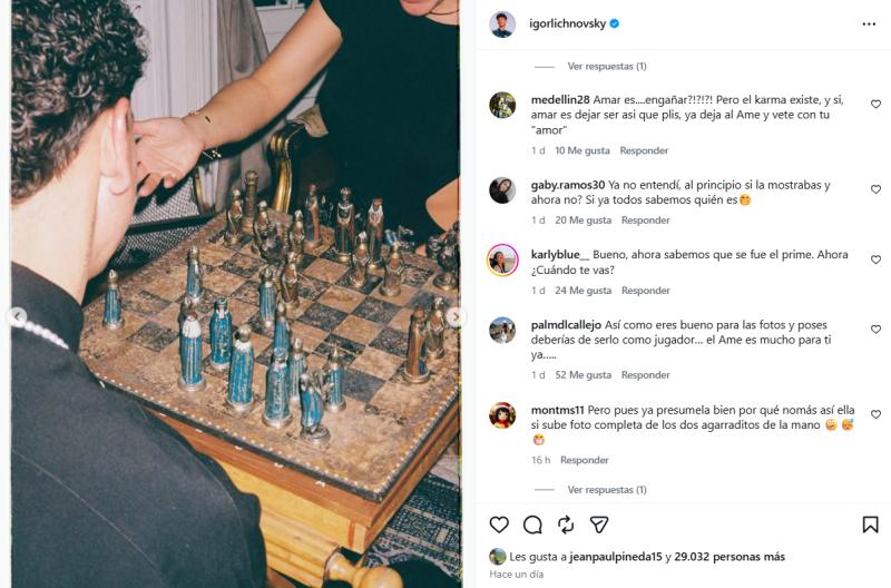 Igor Lichnovsky duramente criticado por su nueva relación.