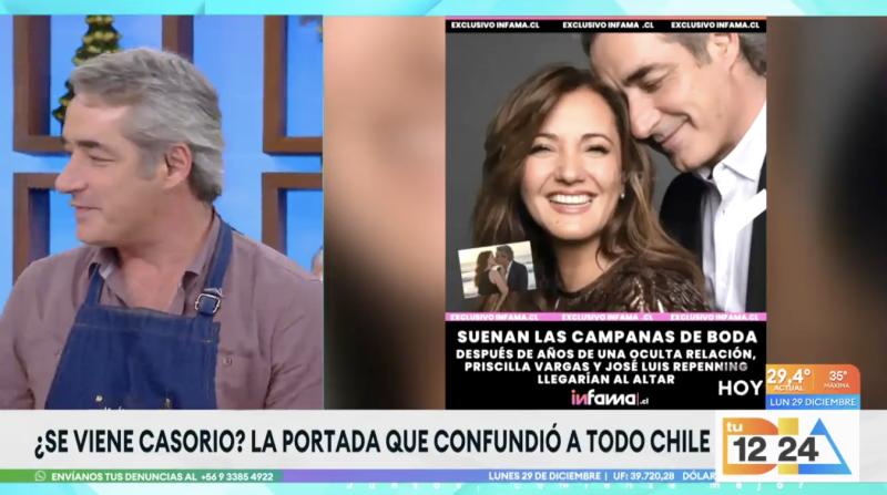 José Luis Repenning explica la portada con Priscilla Vargas.