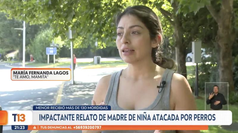 Madre de menor atacada por perros en Calera de Tango conversa con T13.