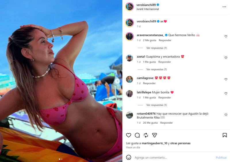 Verónica Bianchi saca suspiros con foto en bikini - Instagram