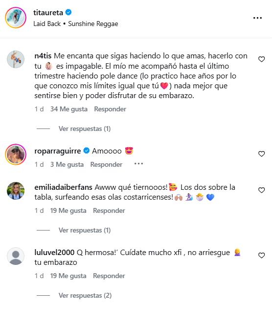 Las reacciones que generó el video de Tita Ureta surfeando - Instagram