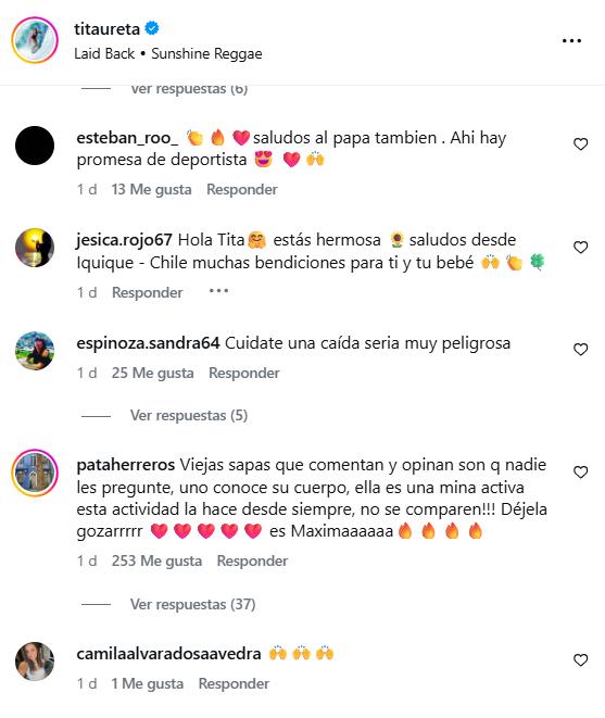 Las reacciones que generó el video de Tita Ureta surfeando - Instagram