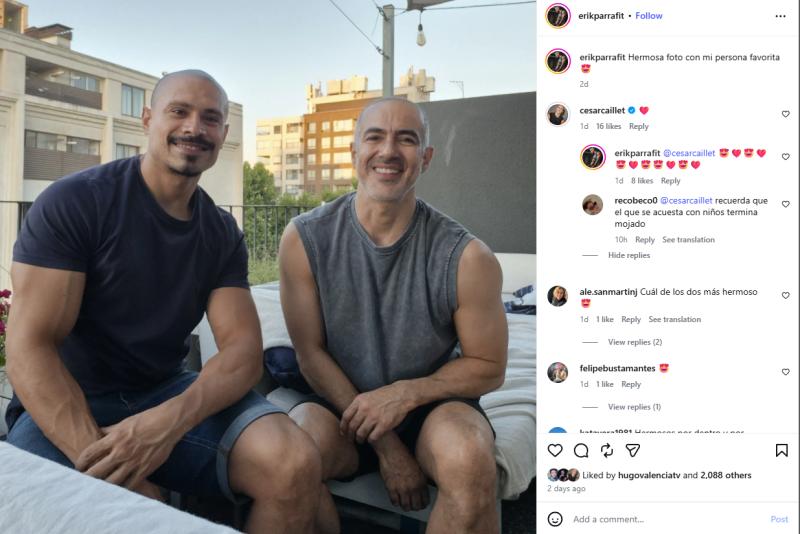 Actor César Caillet y su pareja | Instagram